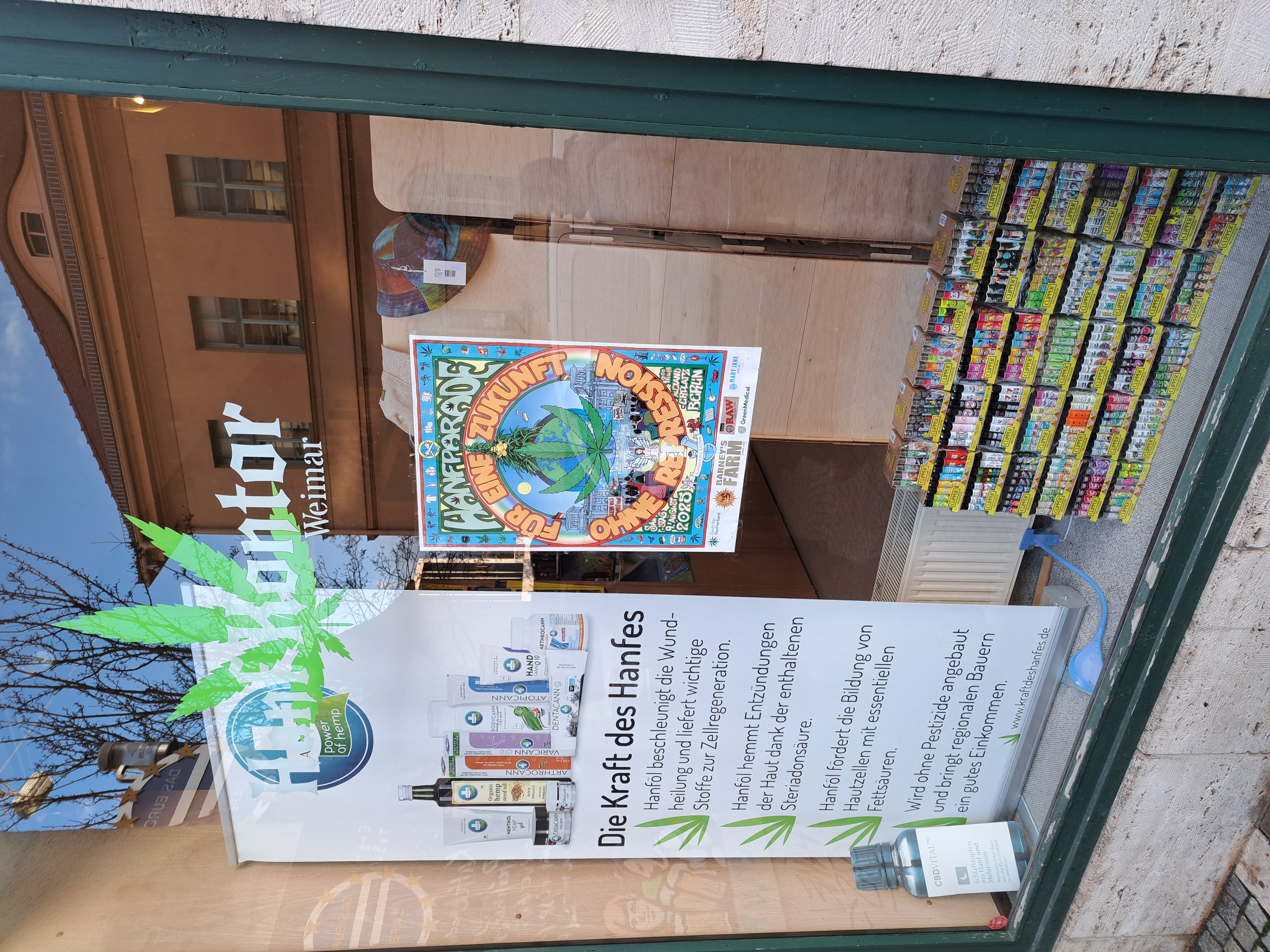 Schaufenster Hanf Kontor Weimar